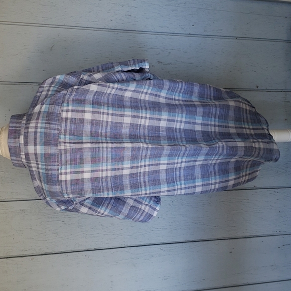 Weatherproof Plaid Button Down Short Sleeve Shirt - Picture 3 of 13